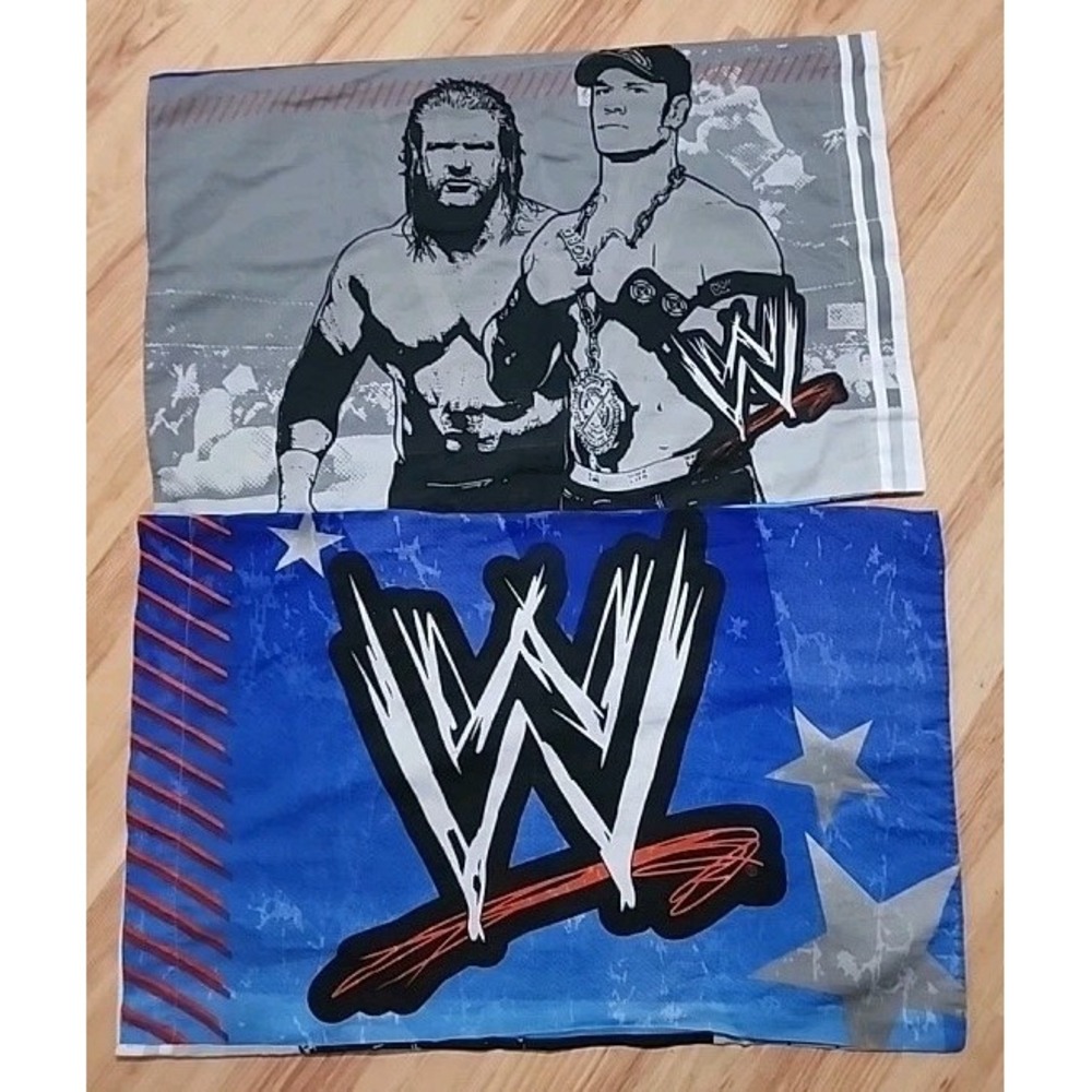 WWE Triple H John Cena Pillow Case 2008 wrestling 2 Sided (the Set(2 )